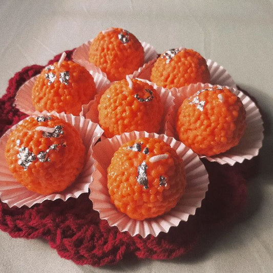 Laddu Candle (10 pieces) With SandalWood Fregrance